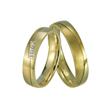 Yellow Color Plating Luxury Gentleman Titanium Rings